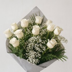 Ramo 12 Rosas blancas